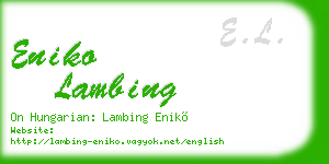 eniko lambing business card